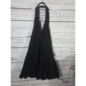 Love Fire black pleated vintage black mini dress size XL NWT